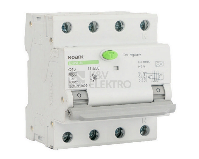 Obrázek produktu Proudový chránič s jističem NOARK Ex9NL-N 3P+N B13 30mA EU AC 111497 0