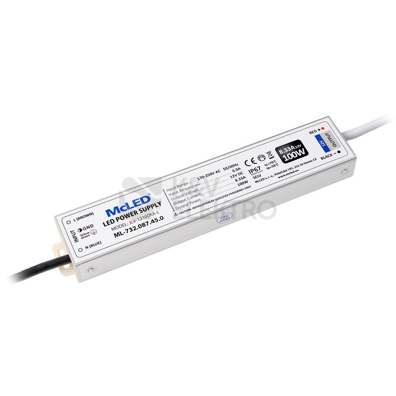 Obrázek produktu LED napájecí zdroj McLED 12VDC 4,17A 100W ML-732.087.45.0 4