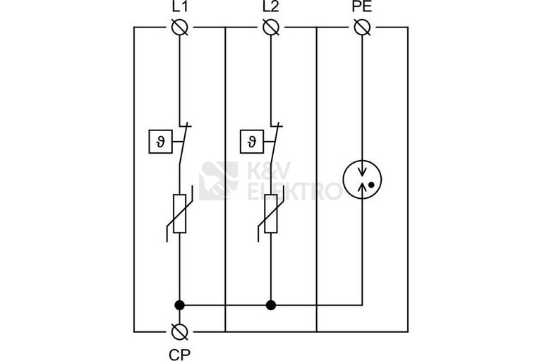 Obrázek produktu Svodič přepětí SPD typ 2+3 HSA-275/2+1 IT 4