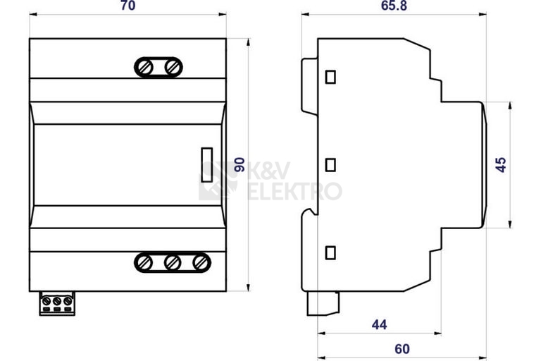 Obrázek produktu Svodič přepětí SPD typ 3 s VF filtrem DC HSAF16/110VDC S 1