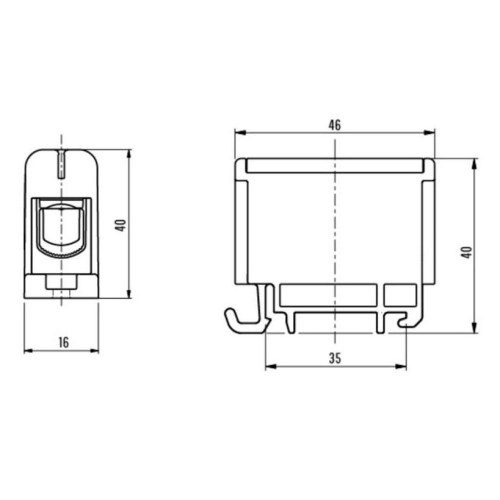 Univerzální připojovací svorka UK 35/1 N modrá 1006604