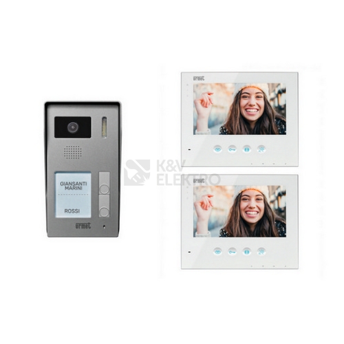 Sada barevného videotelefonu 7" URMET 1730/502 pro dva účastníky