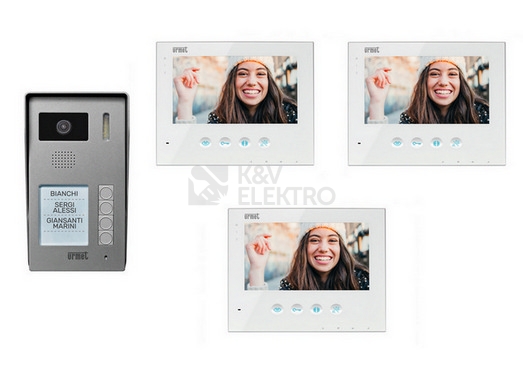 Obrázek produktu Sada barevného videotelefonu 7" URMET 1730/503 pro tři účastníky 0