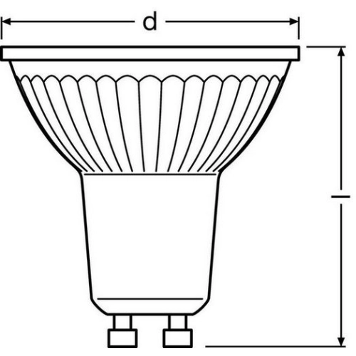 LED žárovka GU10 PAR16 OSRAM 6,9W (80W) neutrální bílá (4000K), reflektor 36°, sklo (obrázek 5)