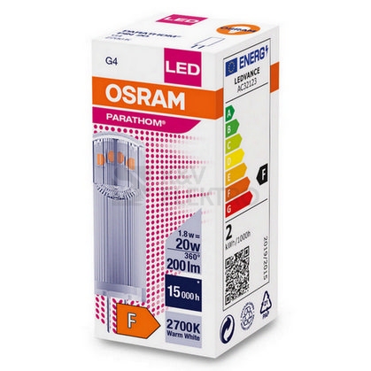 Obrázek produktu  LED žárovka G4 OSRAM PARATHOM 1,8W (20W) teplá bílá (2700K) 1