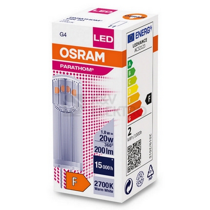 Obrázek produktu  LED žárovka G4 OSRAM PARATHOM 1,8W (20W) teplá bílá (2700K) 4