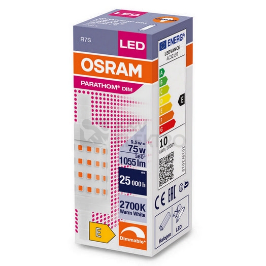 Obrázek produktu LED žárovka R7s 78mm OSRAM PARATHOM 9,5W (75W) teplá bílá (2700K) stmívatelná 1