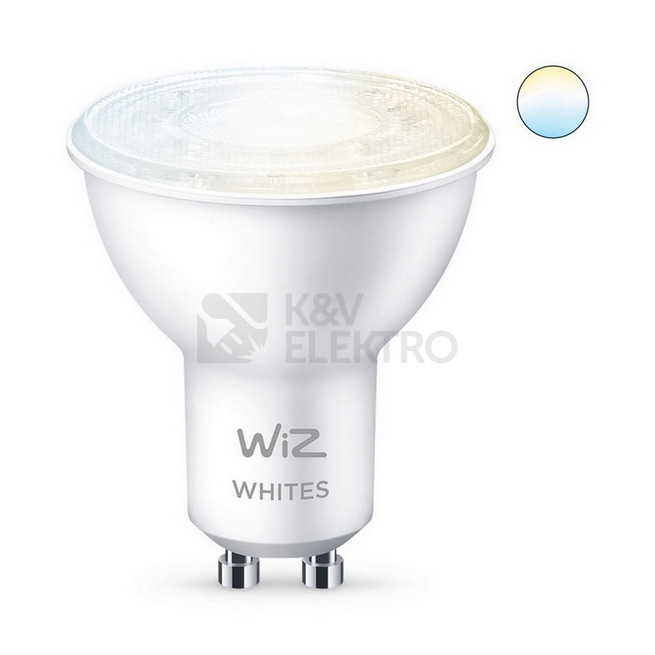 Obrázek produktu Chytrá LED žárovka GU10 WiZ PAR16 4,9W (50W) 2700-6500K WiFi stmívatelná, reflektor 36° 0