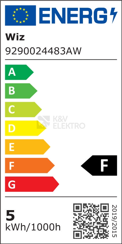 Obrázek produktu Chytrá LED žárovka GU10 WiZ PAR16 4,9W (50W) 2700-6500K WiFi stmívatelná, reflektor 36° 1