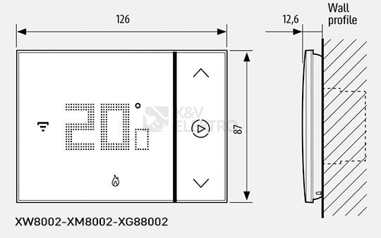 Obrázek produktu Chytrý termostat Smarther with Netatmo XG8002 pro zapuštěnou montáž 3