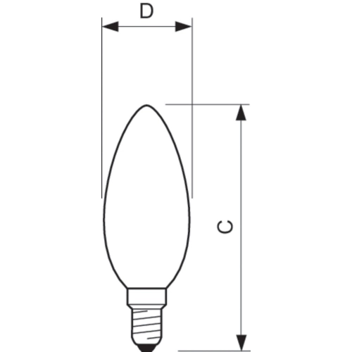 LED žárovka E14 Philips Classic Filament B35 2W (25W) teplá bílá (2700K), svíčka (obrázek 4)