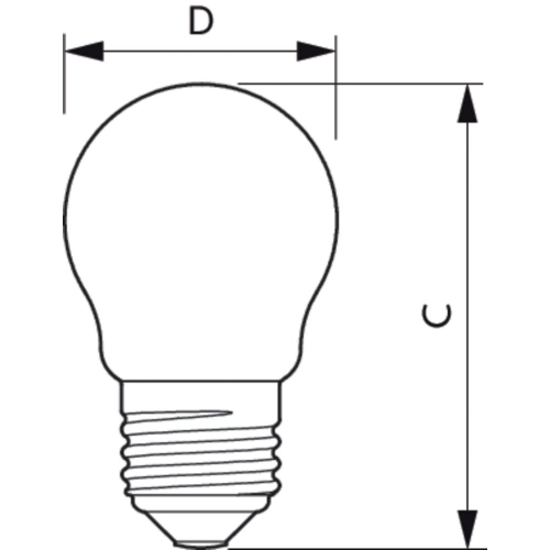 LED žárovka E27 Philips P45 FR 4,3W (40W) teplá bílá (2700K) (obrázek 3)
