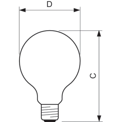 LED žárovka E27 Philips Classic Filament G93 7W (60W) teplá bílá (2700K) (obrázek 3)