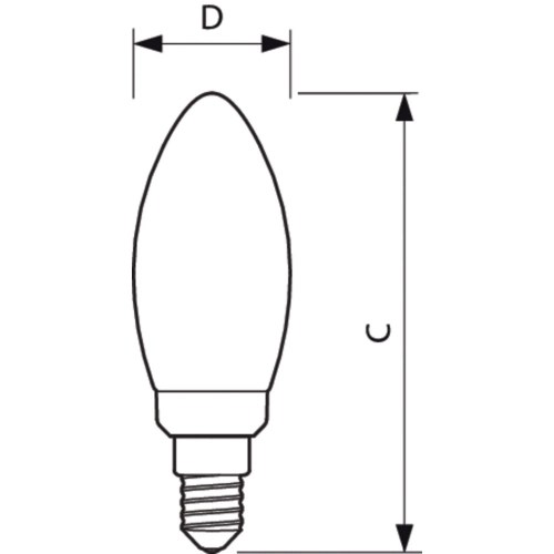 LED žárovka E14 Philips Classic Filament B35 4,3W (40W) teplá bílá (2700K), svíčka (obrázek 3)