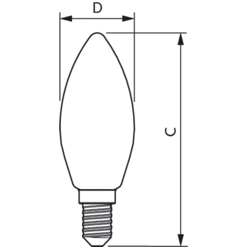 LED žárovka E14 Philips Classic Filament B35 6,5W (60W) teplá bílá (2700K), svíčka (obrázek 5)