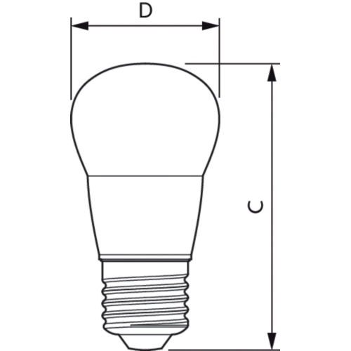 LED žárovka E27 Philips P45 FR 2,8W (25W) teplá bílá (2700K) (obrázek 3)