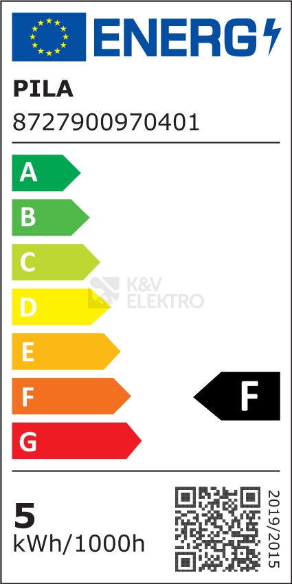 Obrázek produktu LED žárovka E14 PILA B35 FR 5,5W (40W) teplá bílá (2700K), svíčka 1