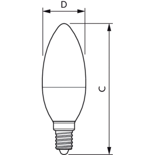 LED žárovka E14 Philips CP B35 FR 5W (40W) neutrální bílá (4000K), svíčka (obrázek 4)
