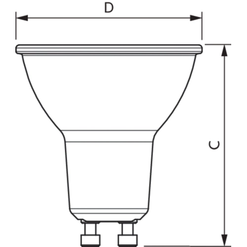 LED žárovka GU10 Philips CP 4,9W (65W) teplá bílá (3000K), reflektor 36° (obrázek 4)