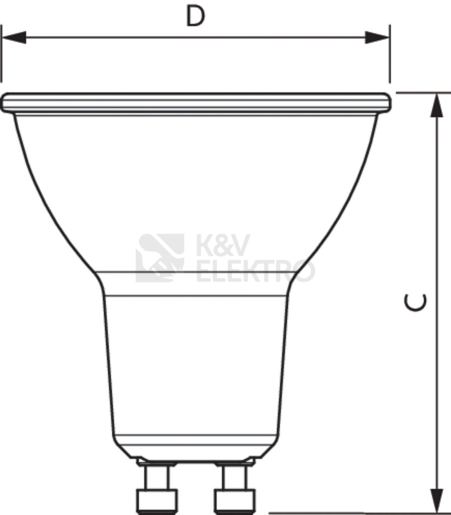 Obrázek produktu LED žárovka GU10 Philips CP 4,9W (50W) studená bílá (6500K), reflektor 120° 2