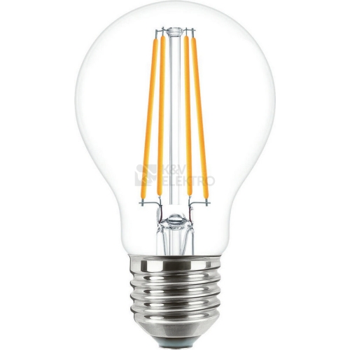 LED žárovka E27 PILA A60 Filament čirá 7W (60W) teplá bílá (2700K)