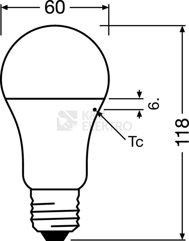 Obrázek produktu Antibakteriální LED žárovka E27 OSRAM LC CL A 10W (75W) teplá bílá (2700K) 3