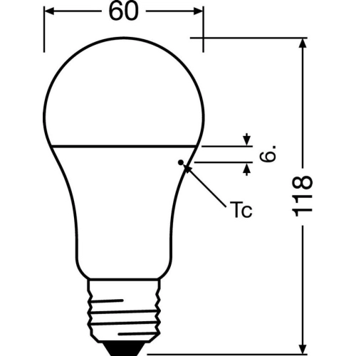 Antibakteriální LED žárovka E27 OSRAM LC CL A 13W (100W) teplá bílá (2700K) (obrázek 6)