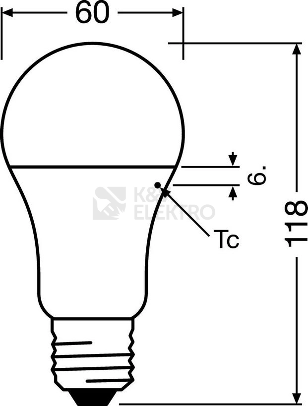 Obrázek produktu Antibakteriální LED žárovka E27 OSRAM LC CL A 13W (100W) teplá bílá (2700K) 4