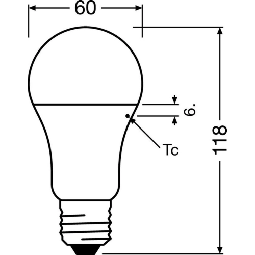 Antibakteriální LED žárovka E27 OSRAM LC CL A 10W (75W) neutrální bílá (4000K) (obrázek 4)