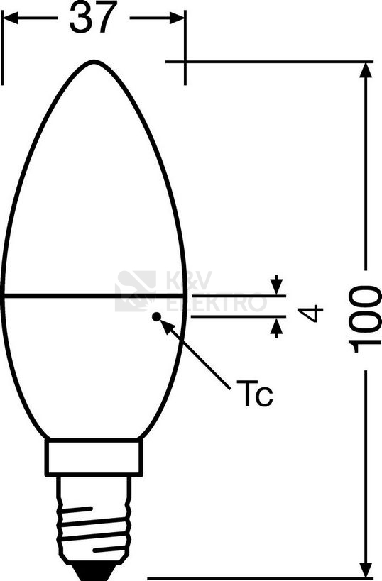 Obrázek produktu Antibakteriální LED žárovka E14 OSRAM LC CL B 5,5W (40W) teplá bílá (2700K), svíčka 1