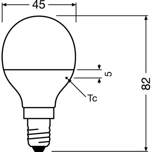 Antibakteriální LED žárovka E14 OSRAM LC CL P 4,9W (40W) teplá bílá (2700K) (obrázek 4)
