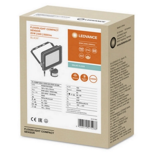 LED reflektor s pohybovým čidlem LEDVANCE FLOODLIGHT COMPACT 20W 4000K neutrální bílá (obrázek 11)