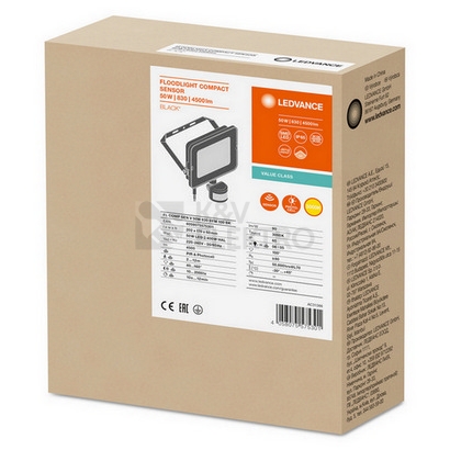 Obrázek produktu LED reflektor s pohybovým čidlem LEDVANCE FLOODLIGHT COMPACT 50W 3000K teplá bílá 1