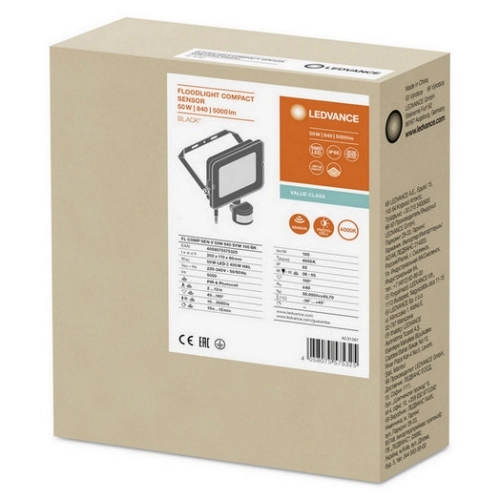 LED reflektor s pohybovým čidlem LEDVANCE FLOODLIGHT COMPACT 50W 4000K neutrální bílá (obrázek 11)