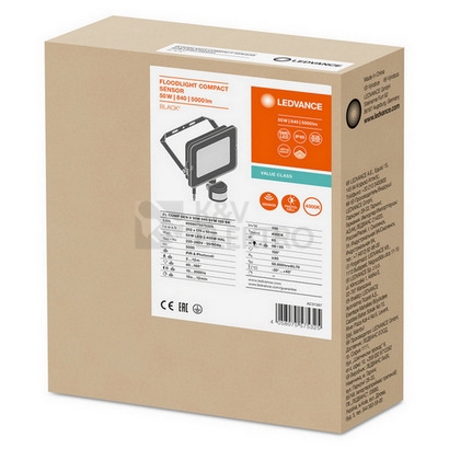 Obrázek produktu LED reflektor s pohybovým čidlem LEDVANCE FLOODLIGHT COMPACT 50W 4000K neutrální bílá 1
