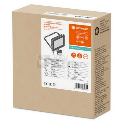 Obrázek produktu LED reflektor s pohybovým čidlem LEDVANCE FLOODLIGHT COMPACT 50W 4000K neutrální bílá 1