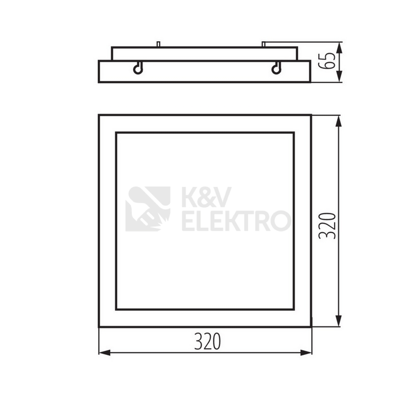 Obrázek produktu Stropní LED svítidlo Kanlux TYBIA M 25W-NW B neutrální bílá 4000K 24645 4