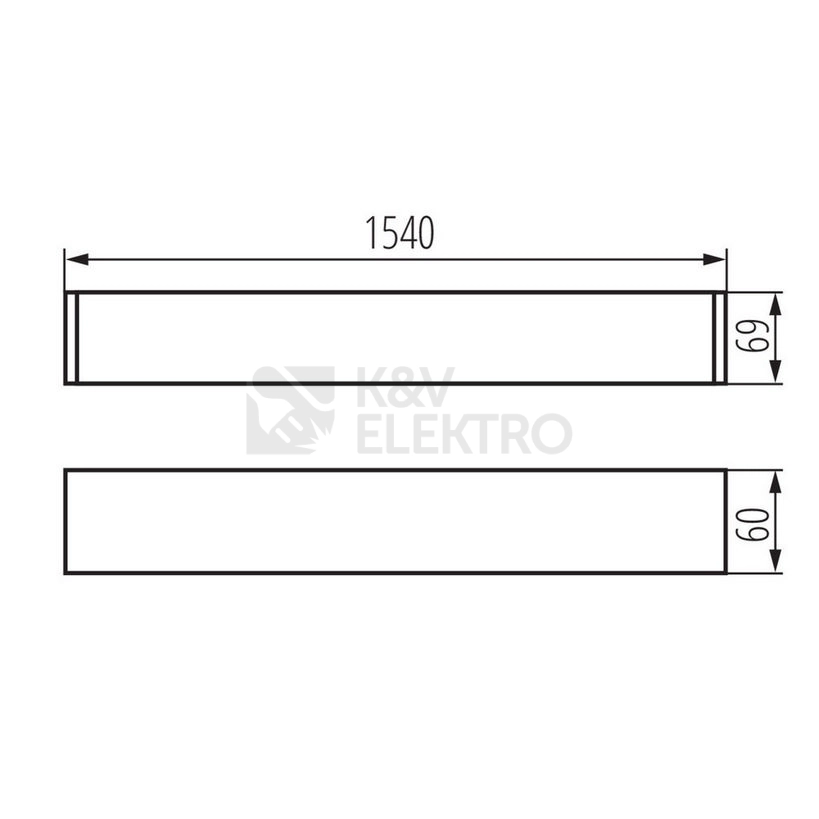 Obrázek produktu Svítidlo pro LED trubice T8 Kanlux ALIN 1X150-B-NT 27426 1