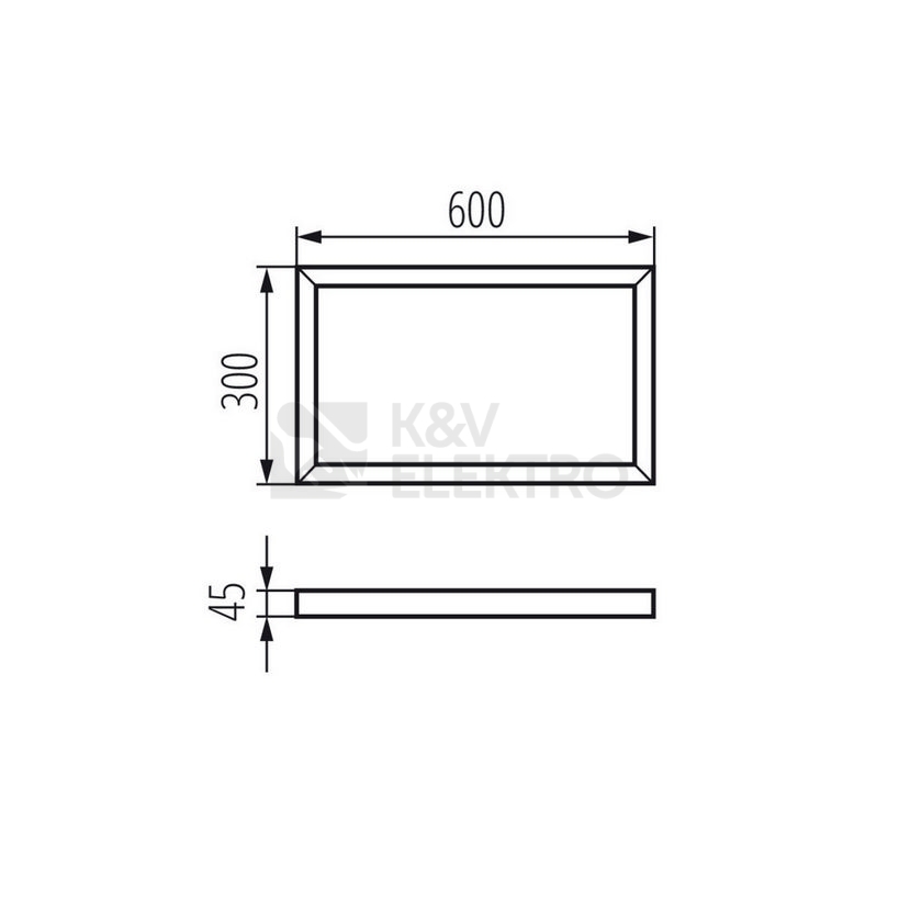 Obrázek produktu Montážní rámeček pro LED panel Kanlux BRAVO ADTR 3060 SR 29841 1