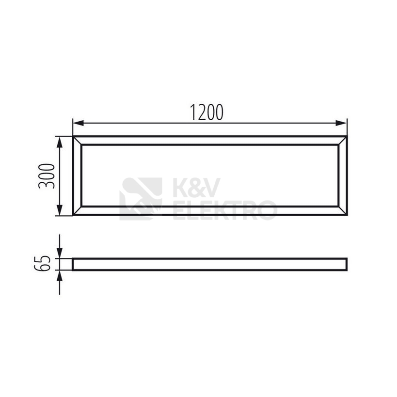 Obrázek produktu Montážní rámeček pro LED panel Kanlux ADTR-H 12030 B 33391 1