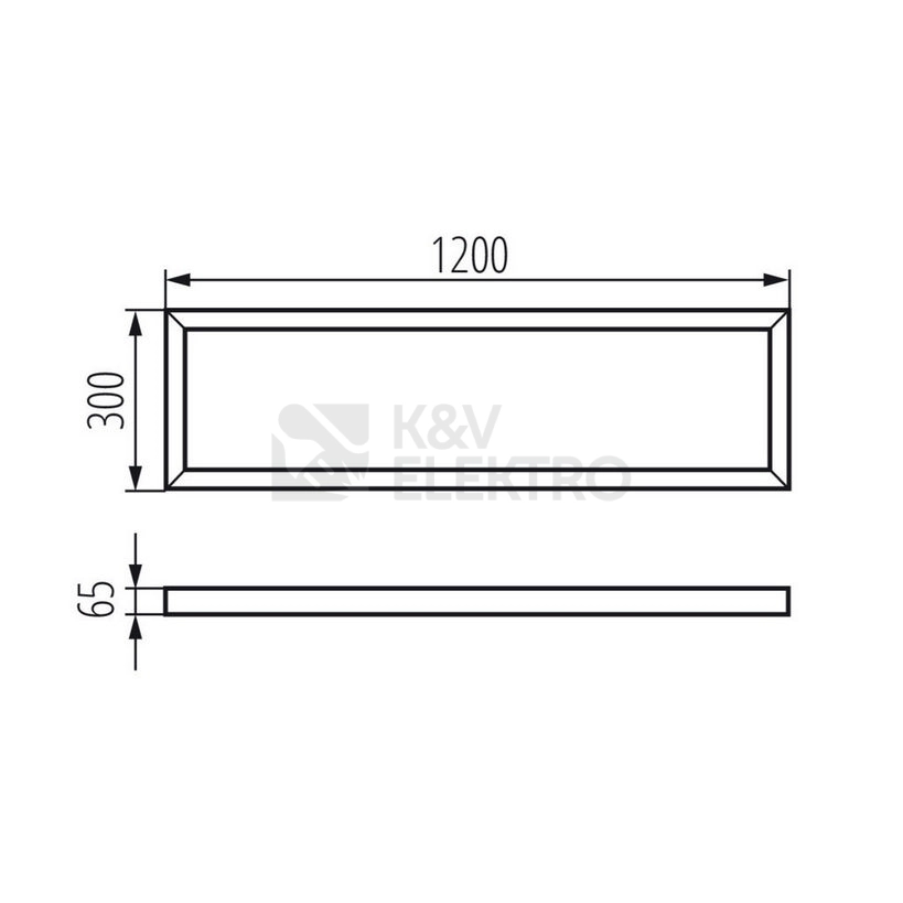 Obrázek produktu Montážní rámeček pro LED panel Kanlux ADTR-H 12030 B 33391 1