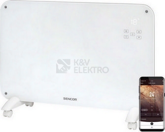 Obrázek produktu  Chytrý skleněný WiFi přímotop SENCOR SCF 4200WH 750/1500W 0
