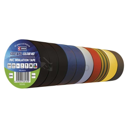 Izolační páska EMOS F615992 15mm x 10m sada barev