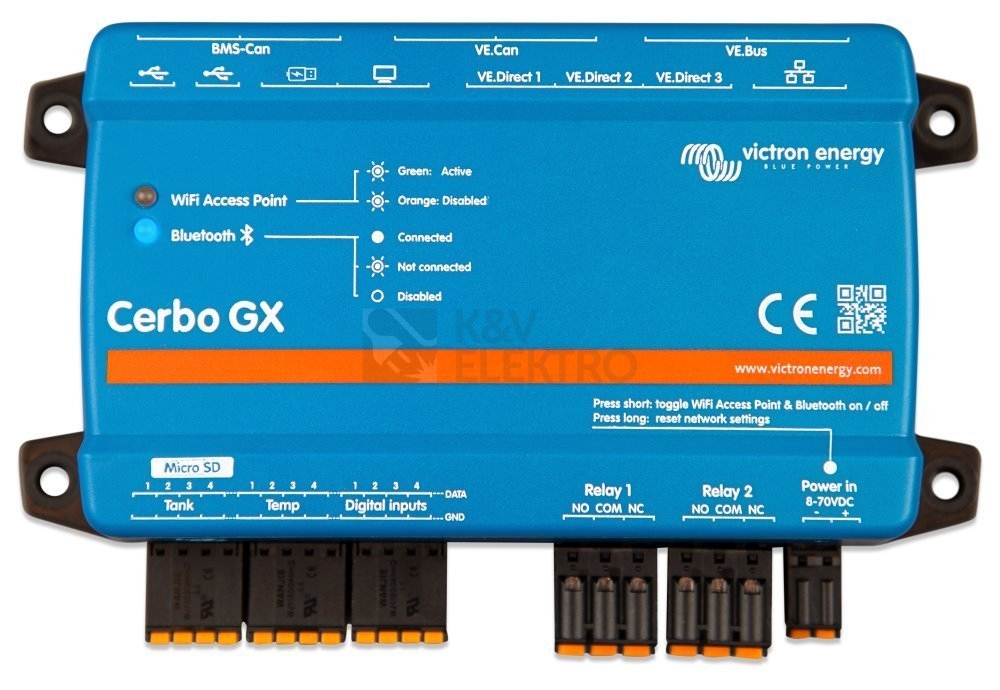 Obrázek produktu Řídící jednotka Victron Energy Cerbo GX BPP900450100 bez dotykového displeje 3