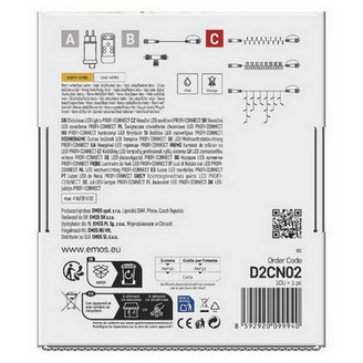 Propojovací vánoční řetěz bez zdroje EMOS Connecting D2CN02 50LED krápníky 3m teplá/studená bílá blikající (obrázek 7)