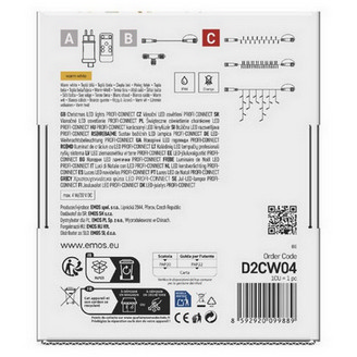 Propojovací vánoční řetěz bez zdroje EMOS Connecting D2CW04 50LED krápníky 3m teplá bílá částečně blikající (obrázek 9)