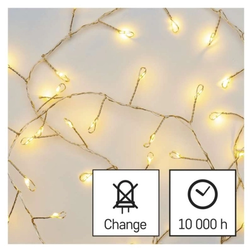 Vánoční osvětlení EMOS D3FW01 100LED nano řetěz stříbrná 2,4m teplá bílá s časovačem (obrázek 11)
