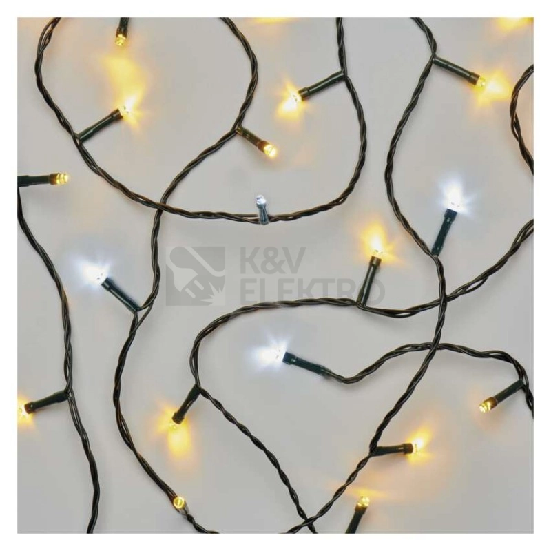 Obrázek produktu Vánoční osvětlení EMOS D4AN01 80LED řetěz 8m teplá/studená bílá blikající s časovačem 10