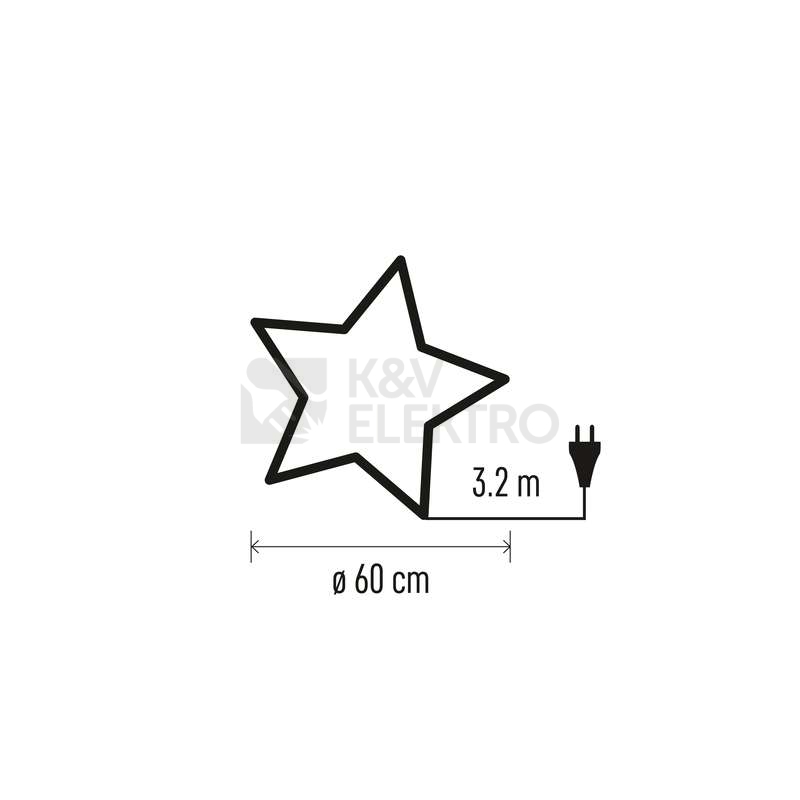 Obrázek produktu  Vánoční hvězda papírová EMOS DCAZ08 230V bílá se stříbrnými třpytkami E14 bez žárovky 2