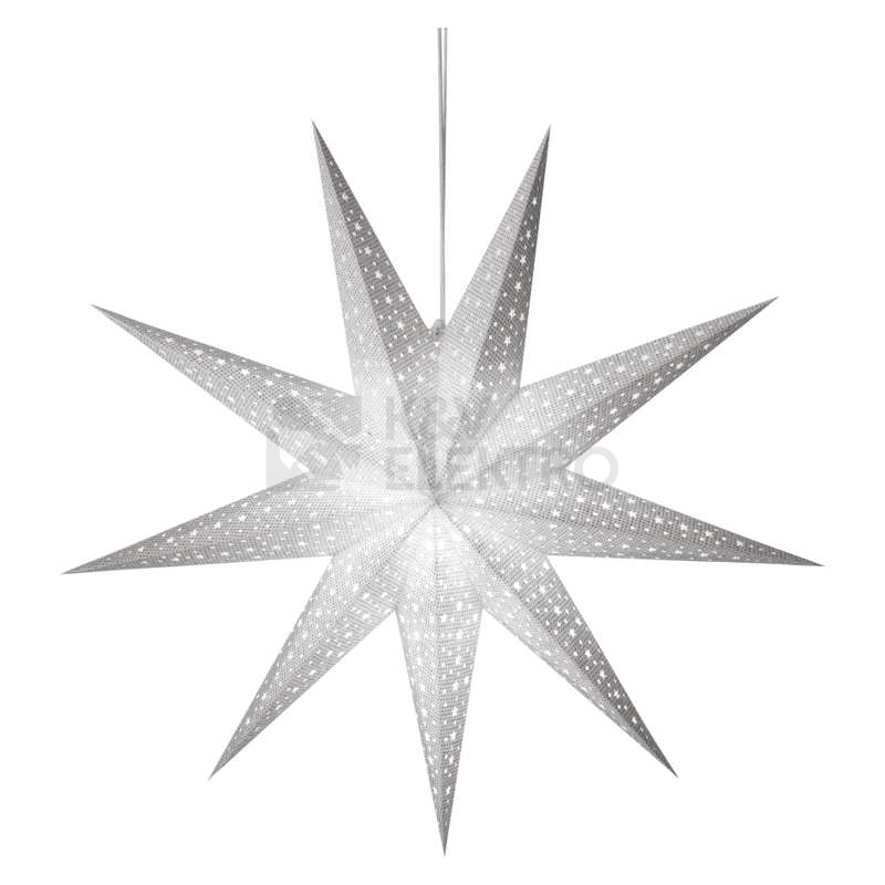 Obrázek produktu  Vánoční hvězda papírová EMOS DCAZ09 230V bílá E14 bez žárovky 0